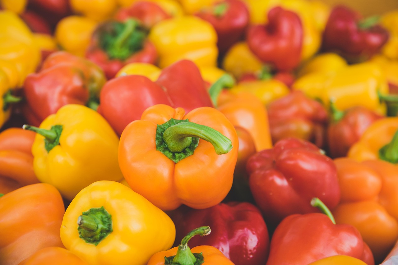 Colorful fresh bell peppers
